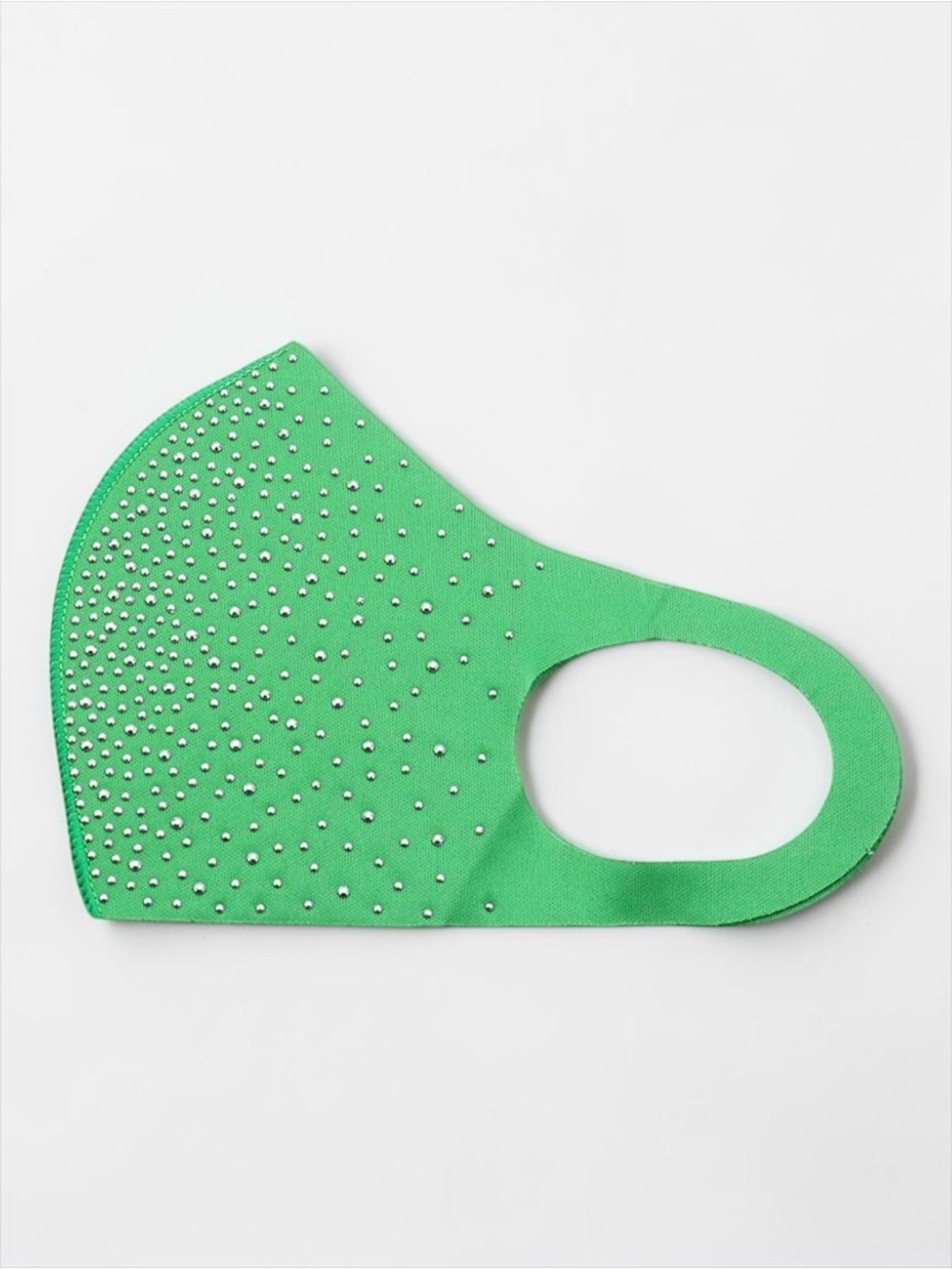 Green Rhinestone Face Mask | Crystal Embellished Reusable Mask NWT